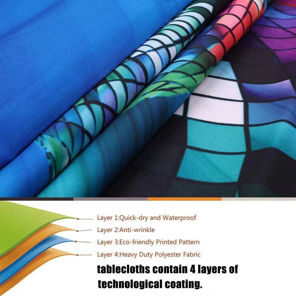 Fitted Square Oval Tablecloth with Elastic Edges 30"x30" L12627