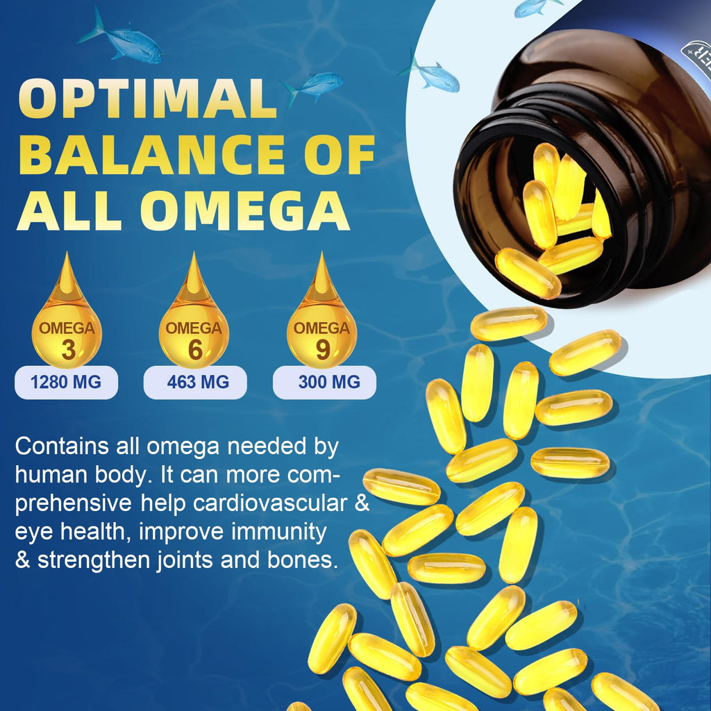 Triple Omega 3-6-9 Fish Oil 2000mg 120 Softgels K544013