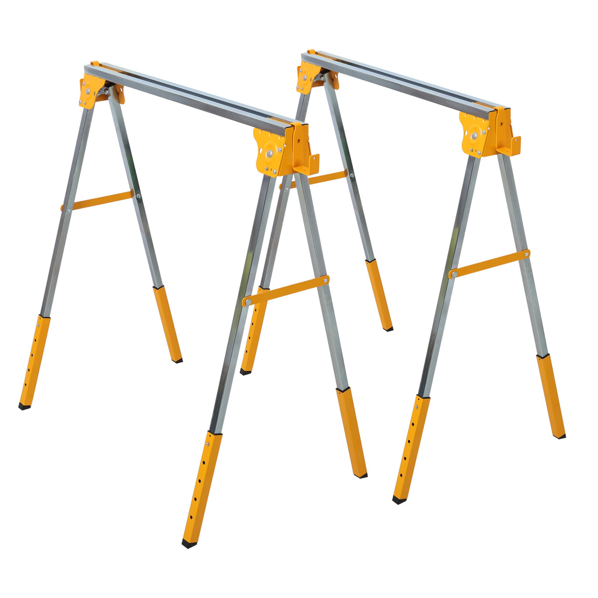 Adjustable Height Folding Steel Sawhorse 2 Pack F820