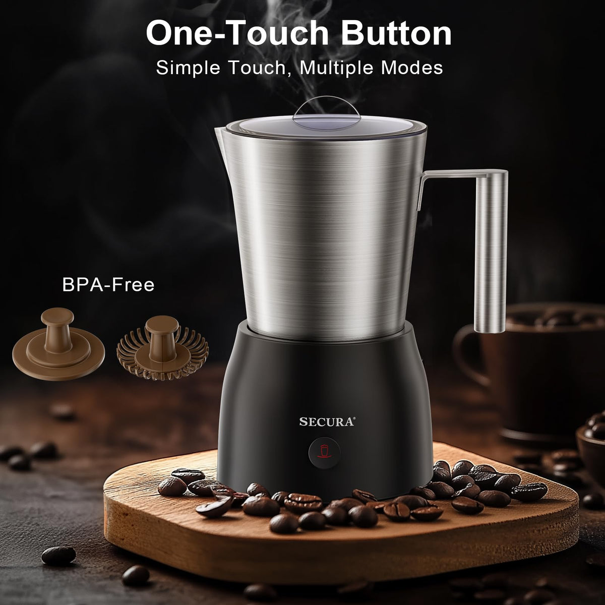 17oz Stainless Steel Hot & Cold Milk Frother H295137