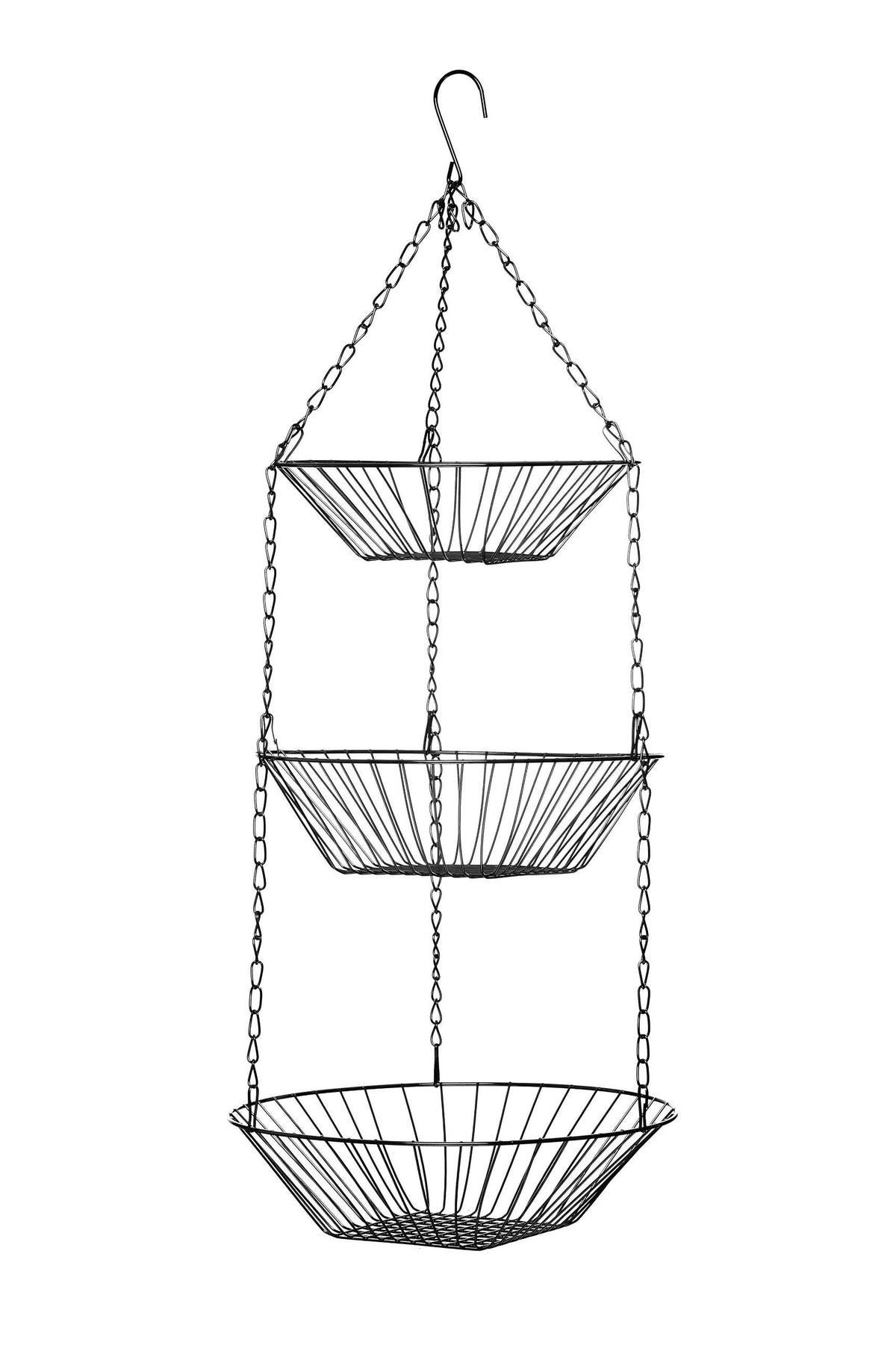 3-Tier Chrome Hanging Baskets F343063