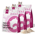 Tofu Cat Litter, Non-Stick, Odor Control, Flushable, Clumping, 99.9% Dust-Free, 5.5lb × 3 Bags Q422