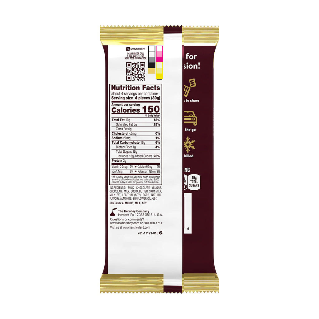 Milk Chocolate with Almonds Candy Bars, 4.25 oz, 12 ct N329738