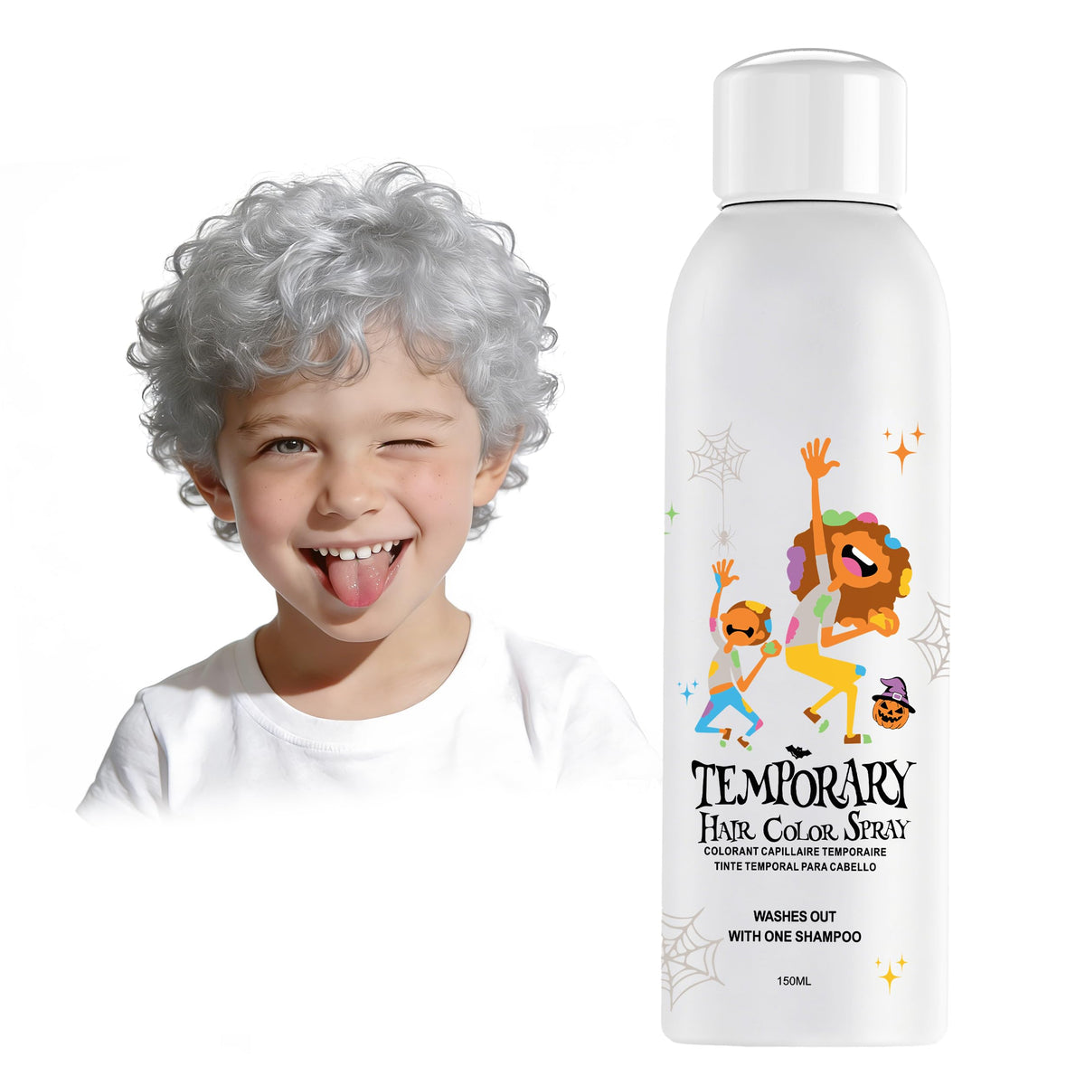 White Temporary Hair Color Spray 150ml A49142