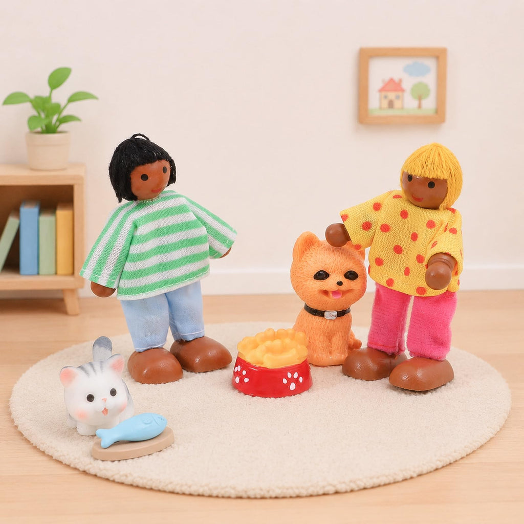 Wooden Dollhouse Family Set Figures S317116