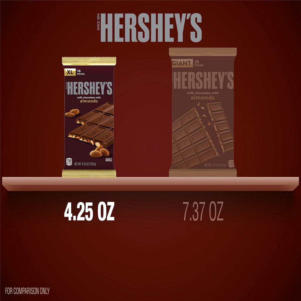 Milk Chocolate with Almonds Candy Bars, 4.25 oz, 12 ct N329738