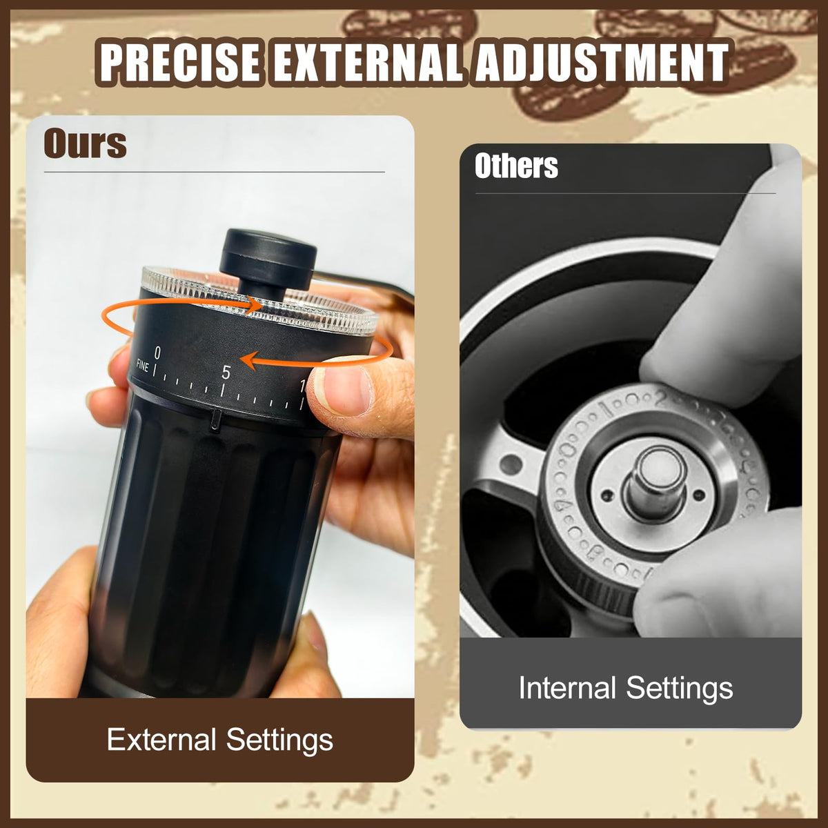 Manual Coffee Grinder with 40 Adjustable Settings, 30g Capacity U8522