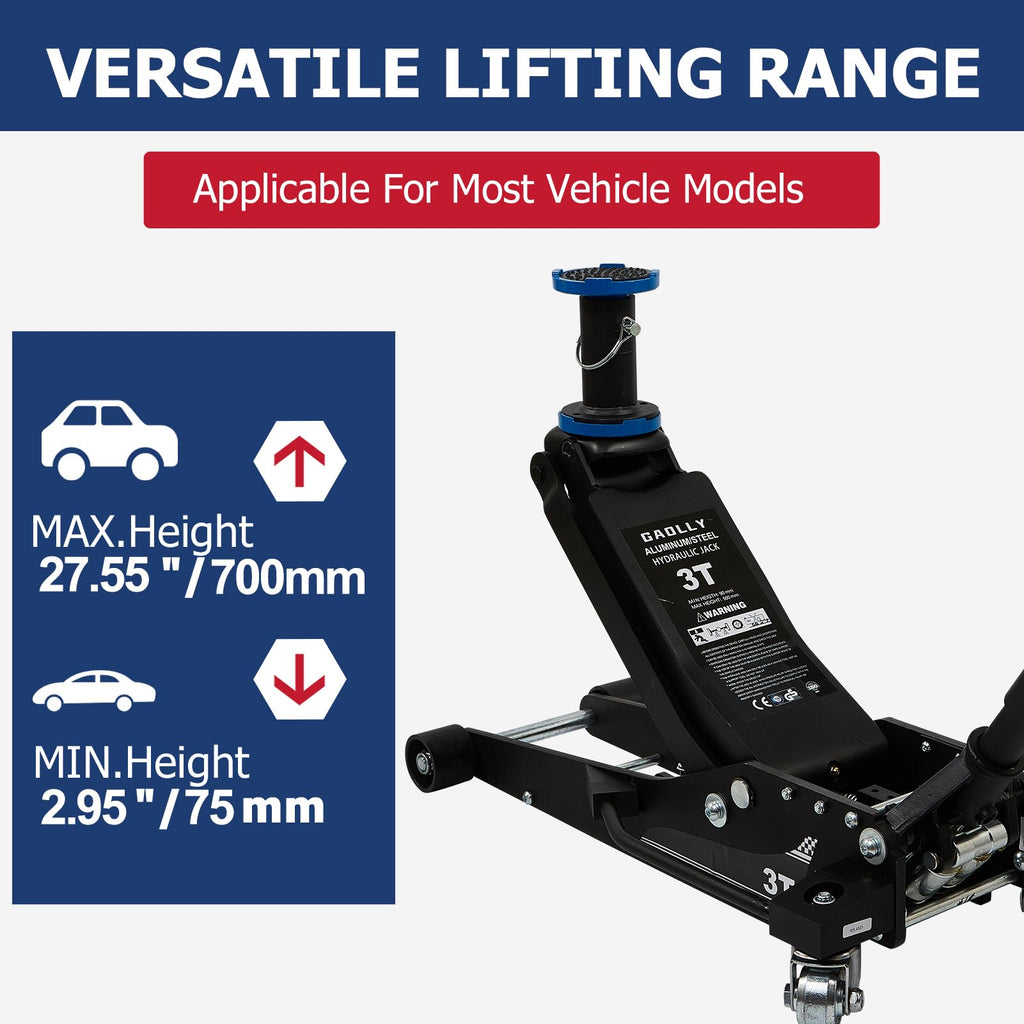 3 Ton Aluminum and Steel Floor Jack V79364