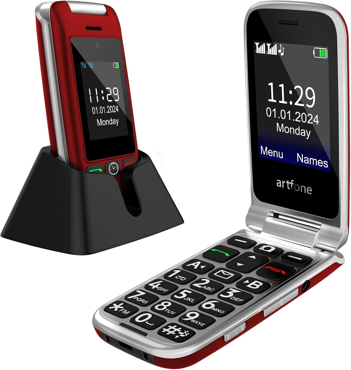 4G Unlocked Flip Phone with Big Buttons and SOS Button B97946