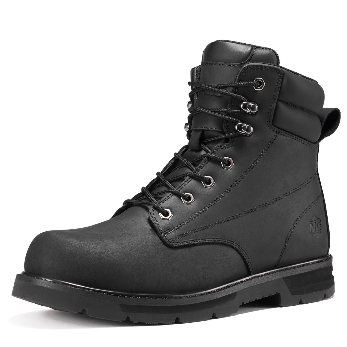 Water Resistant Crazy Horse Leather Steel Toe Work Boots D46371