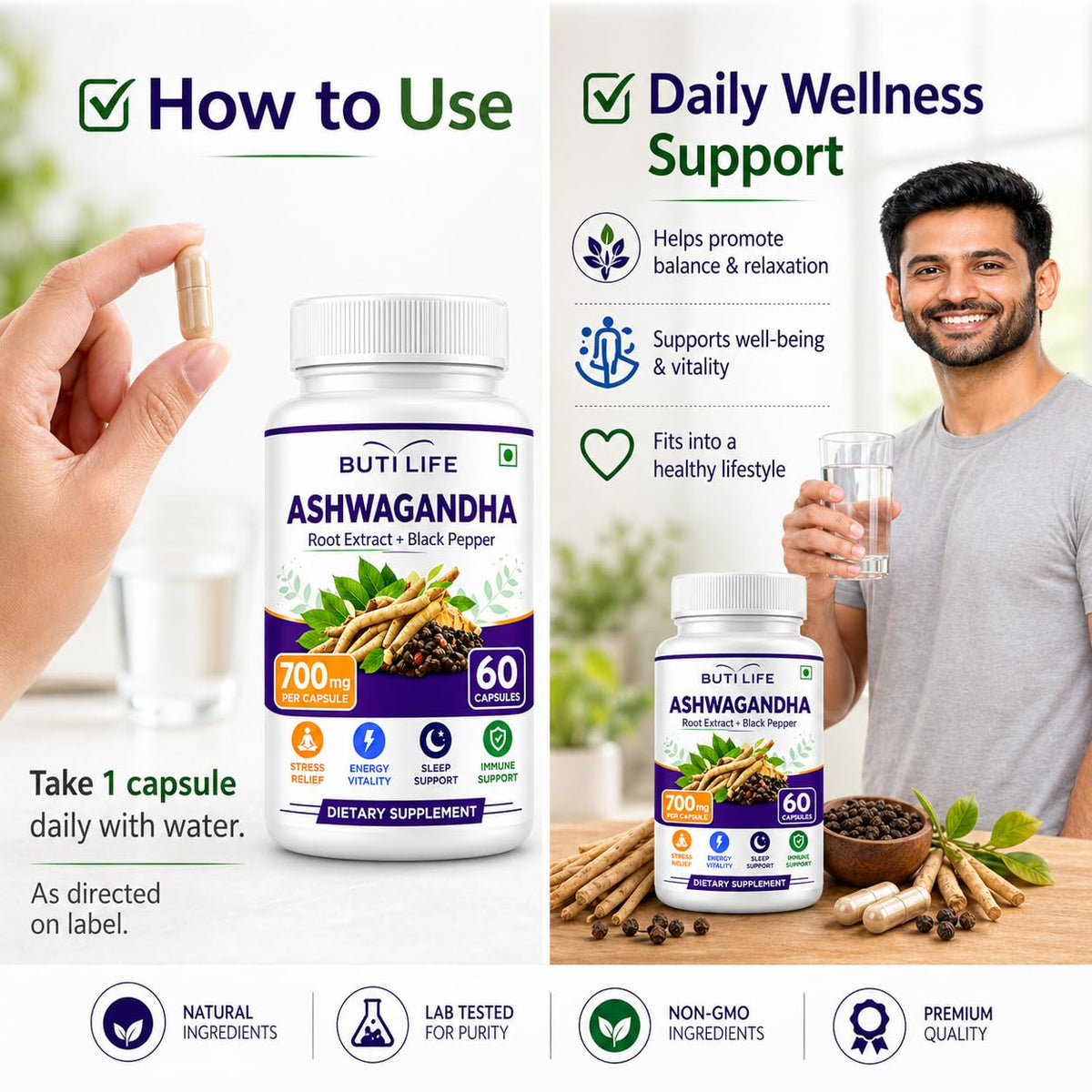 Ashwagandha Supplements 700mg O65965