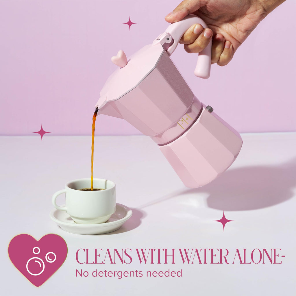Stovetop Espresso and Coffee Maker Pink L7699
