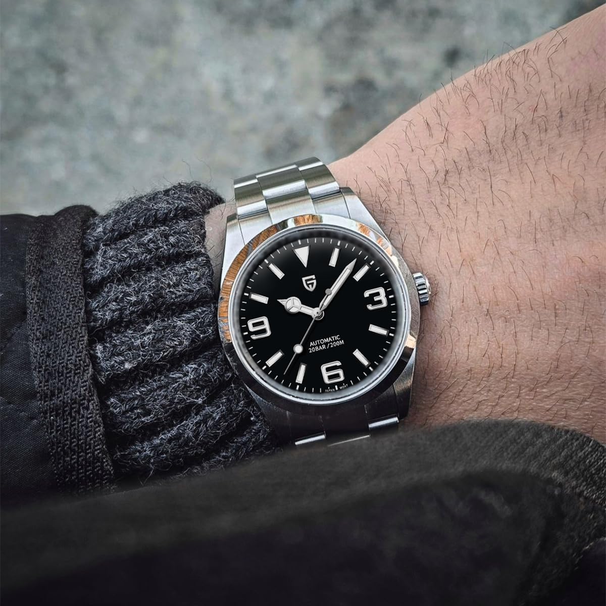 Automatic Diver Watch Sapphire Glass Stainless Steel 40MM Waterproof Wrist Watch U5044