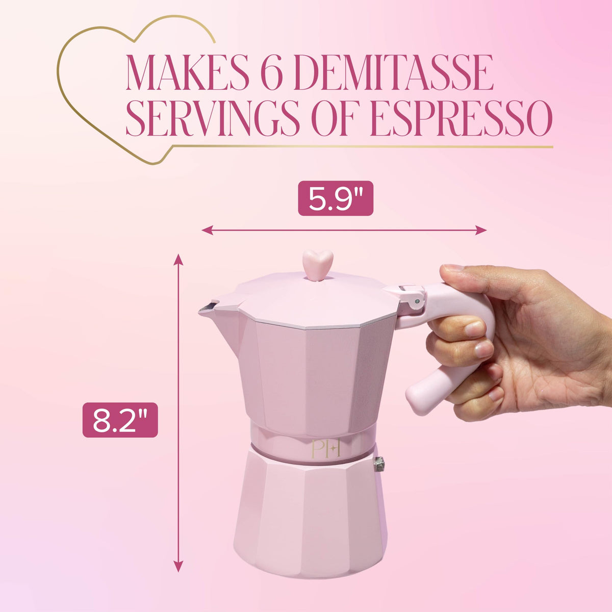 Stovetop Espresso and Coffee Maker Pink L7699