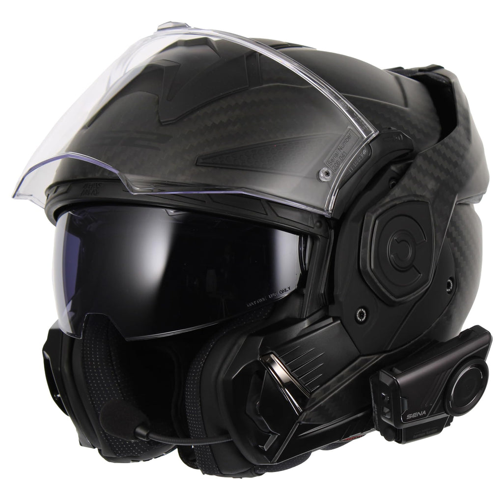 Carbon Fiber Modular Helmet with Bluetooth Headset H69956