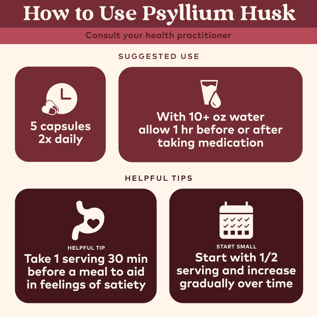 Psyllium Husk Capsules Fiber Supplement Vegan 180 Count A59828