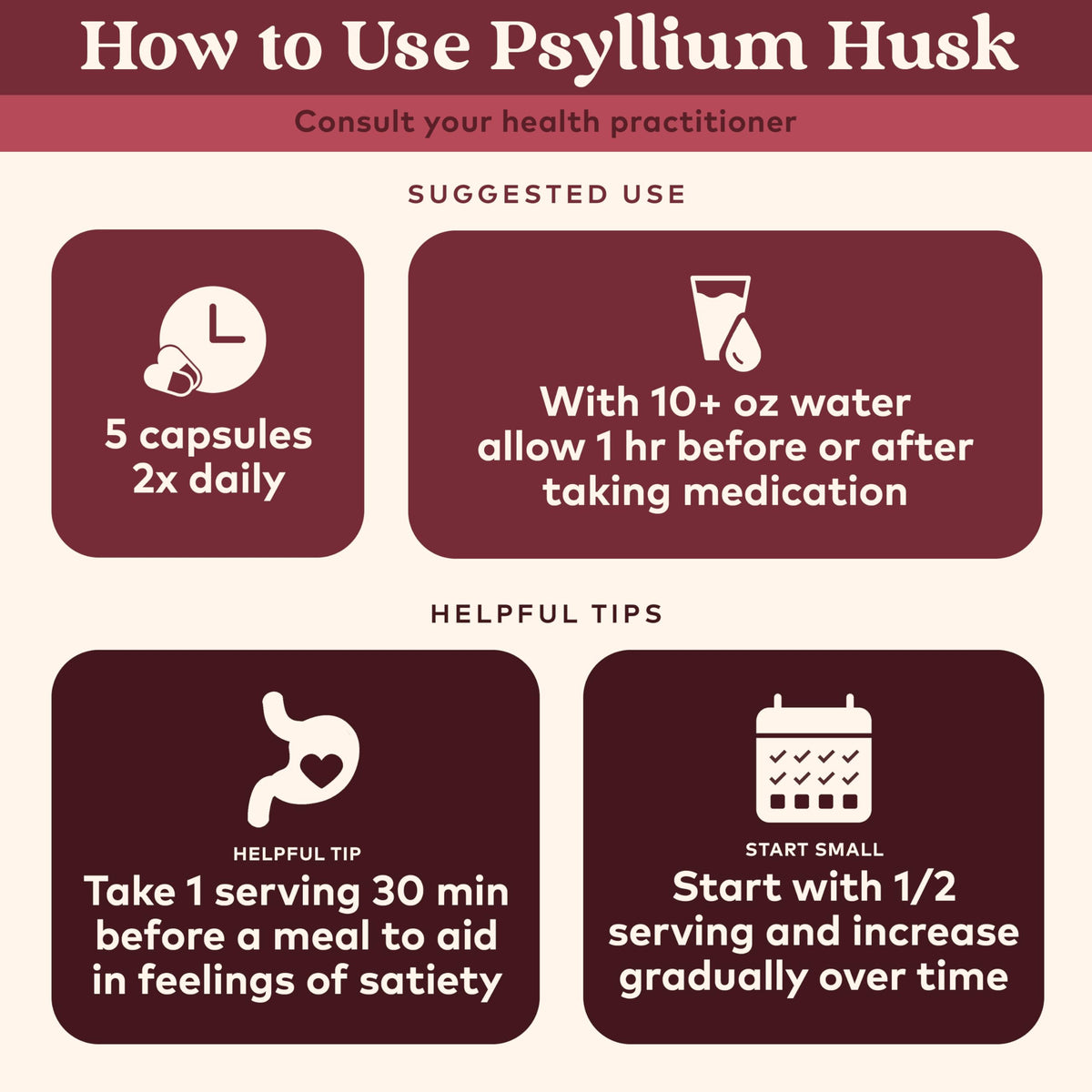 Psyllium Husk Capsules Fiber Supplement Vegan 180 Count A59828