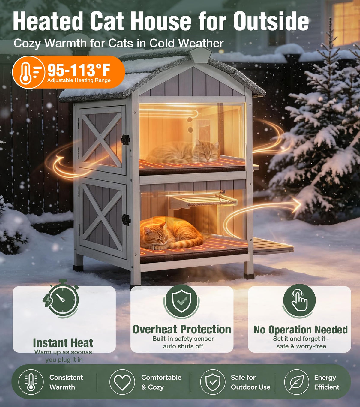 2-Level Weatherproof Cat House O768891
