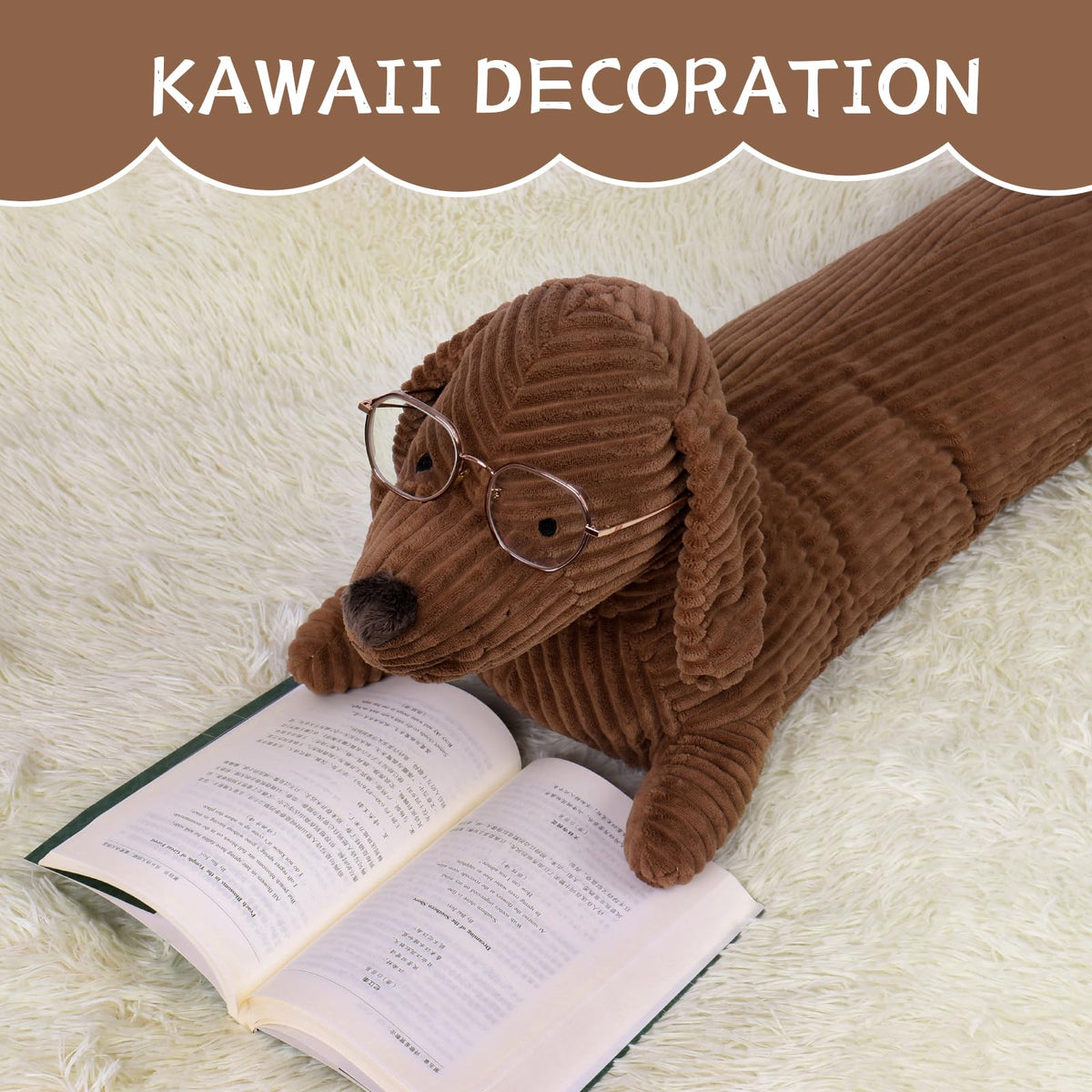36" Dachshund Dog Stuffed Animal Plush Body Pillow M17570