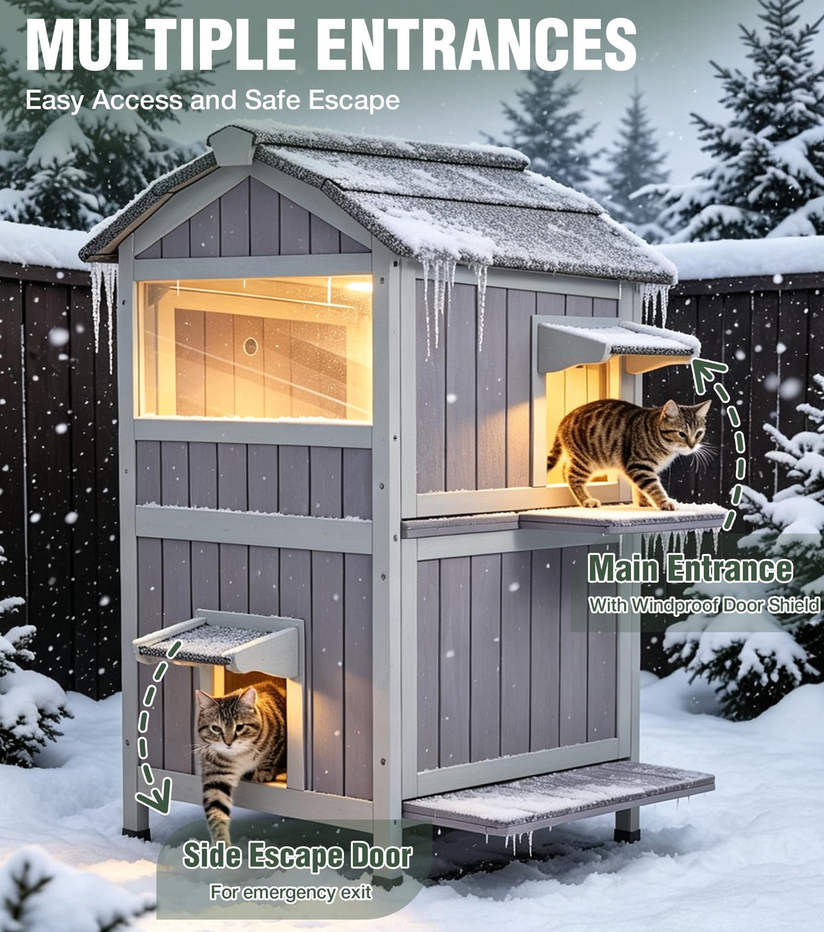 2-Level Weatherproof Cat House O768891