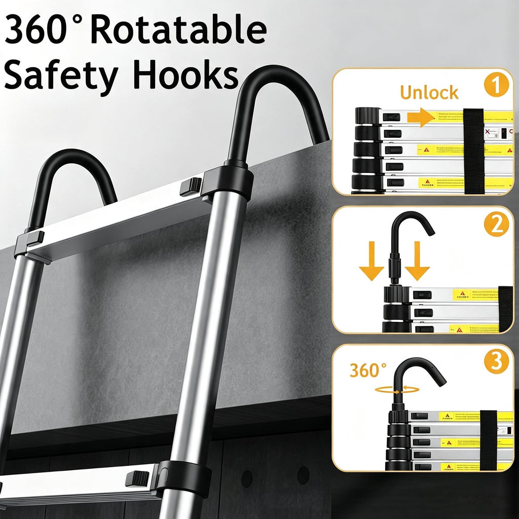 20.5FT Aluminum Telescoping Ladder Q469
