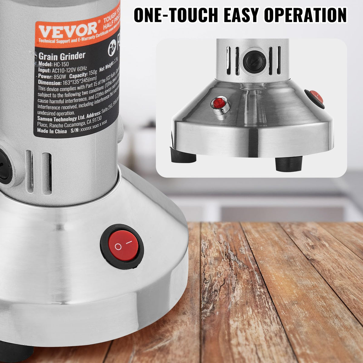 750g 2000W Stainless Steel Electric Grain Mill Grinder E107264