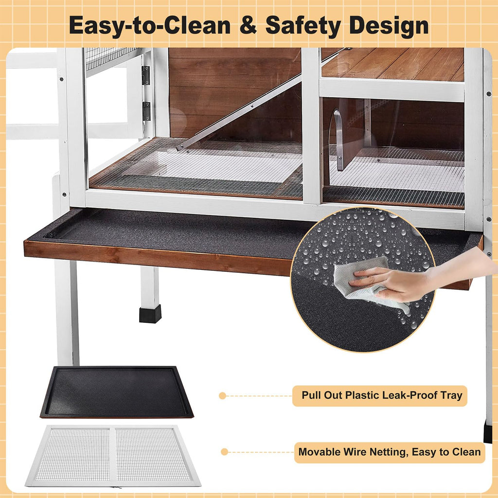 2-Story Wooden Small Animal Cage with Stand B97507