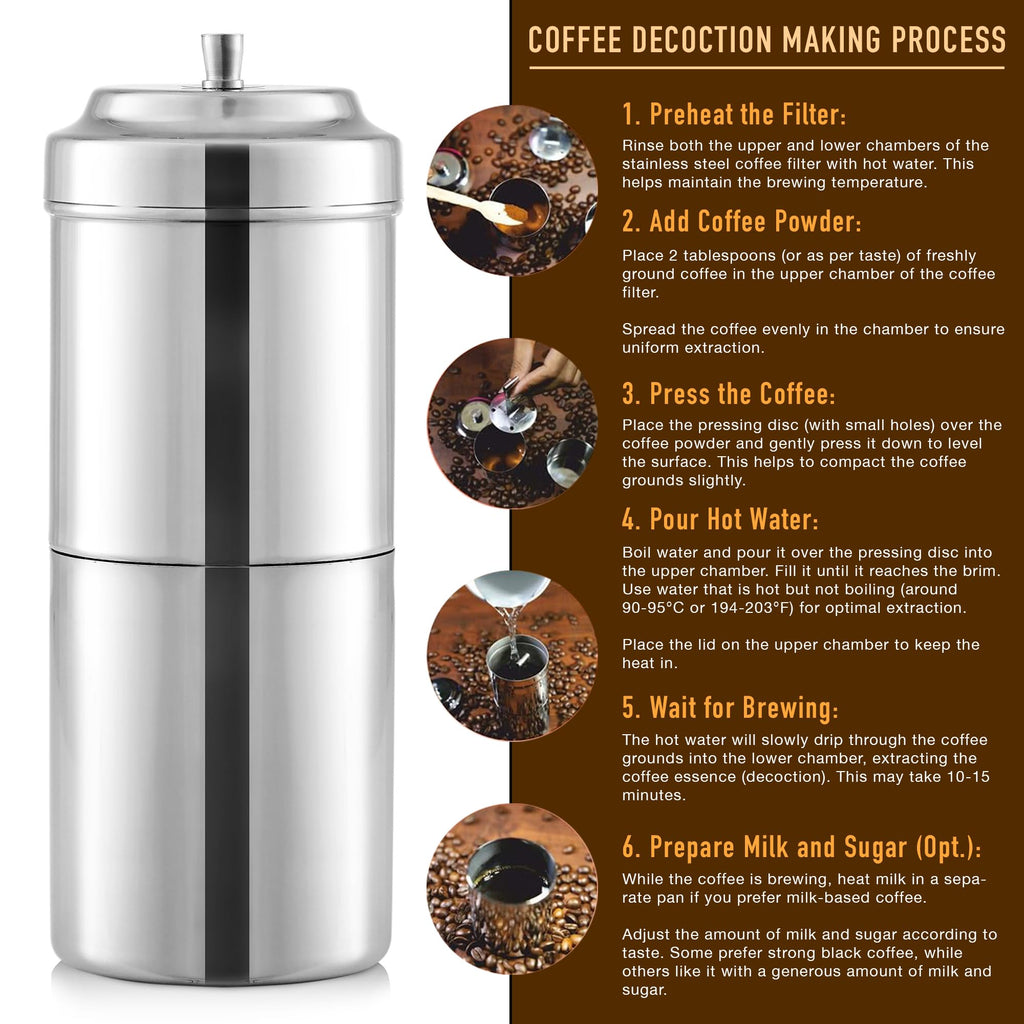 10 oz Stainless Steel Drip Coffee Maker B7289