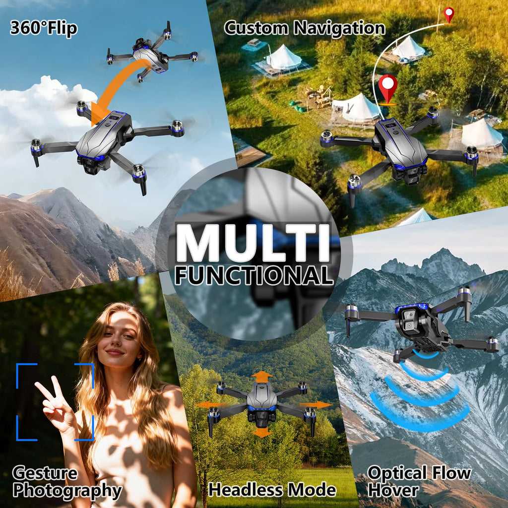 Foldable Mini FPV Drone with 1080P Camera, Carrying Case, 2 Batteries O71791