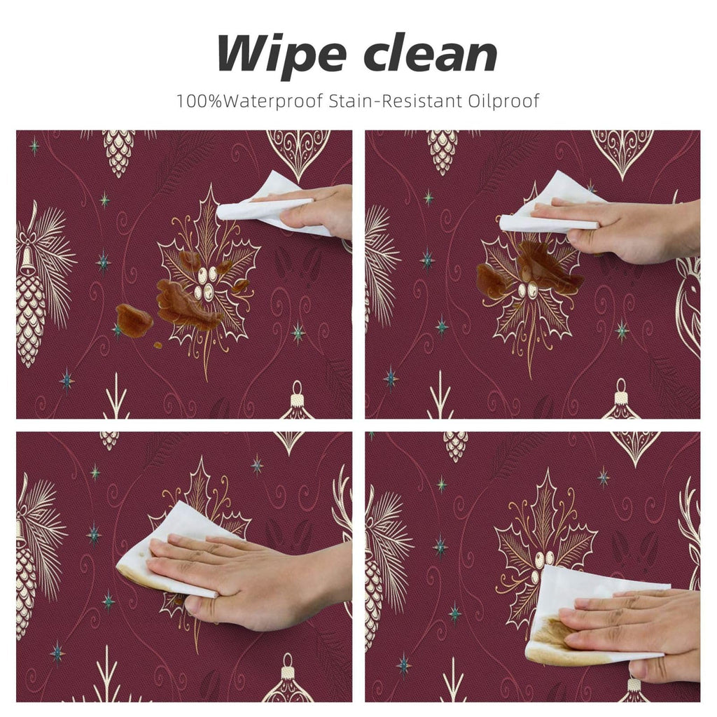 Fitted Square Oval Tablecloth with Elastic Edges 30"x30" L12627