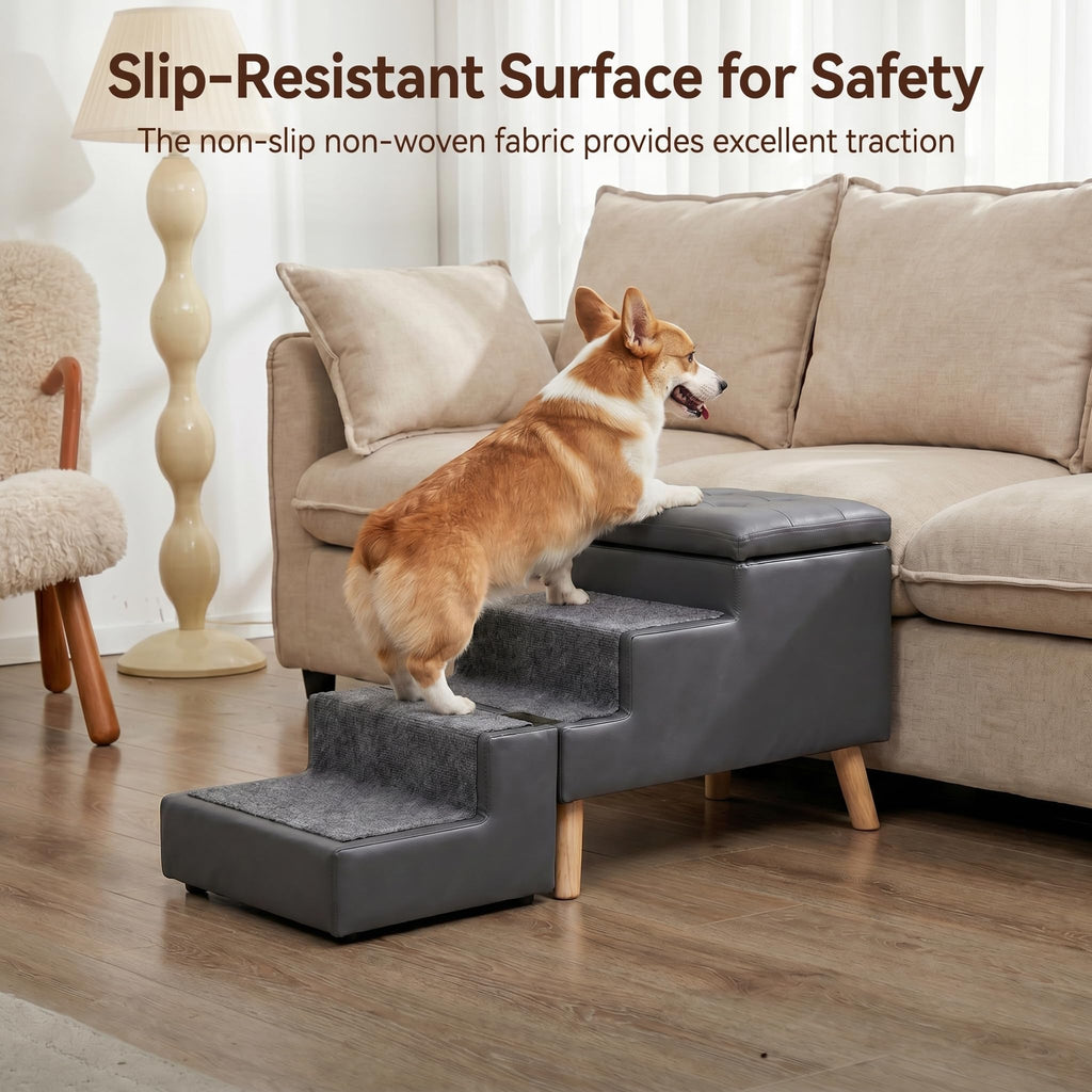 Leather Dog Stairs J642581