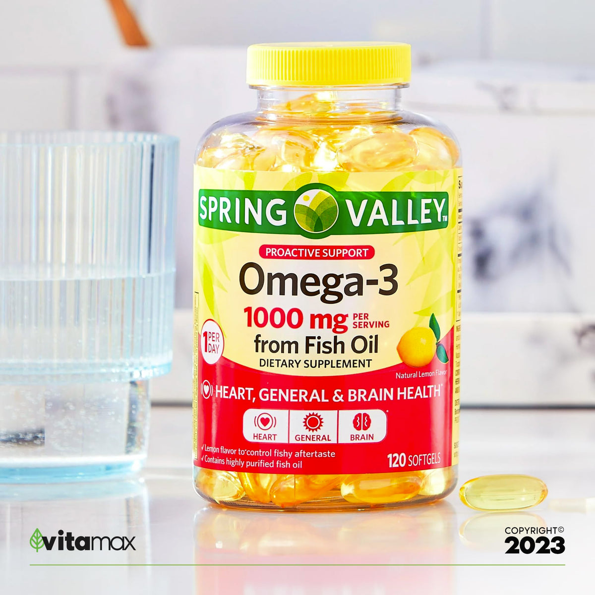 Omega-3 Fish Oil 1000 mg 120 Count P963123