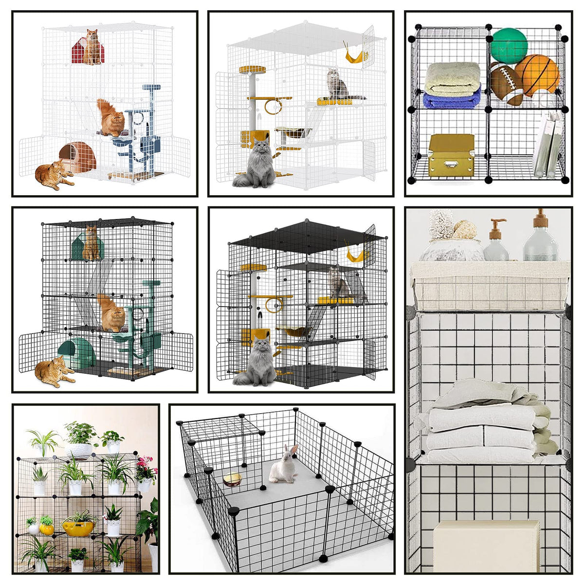 Large Cat Cage Detachable Metal Wire Playpen A422167