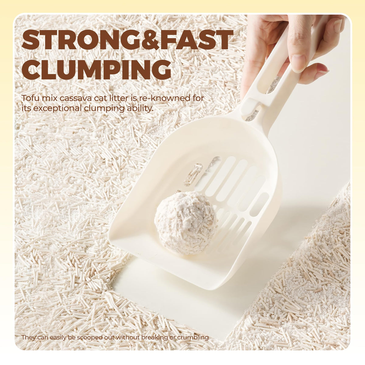 Tofu Cat Litter, Non-Stick, Odor Control, Flushable, Clumping, 99.9% Dust-Free, 5.5lb × 3 Bags Q422