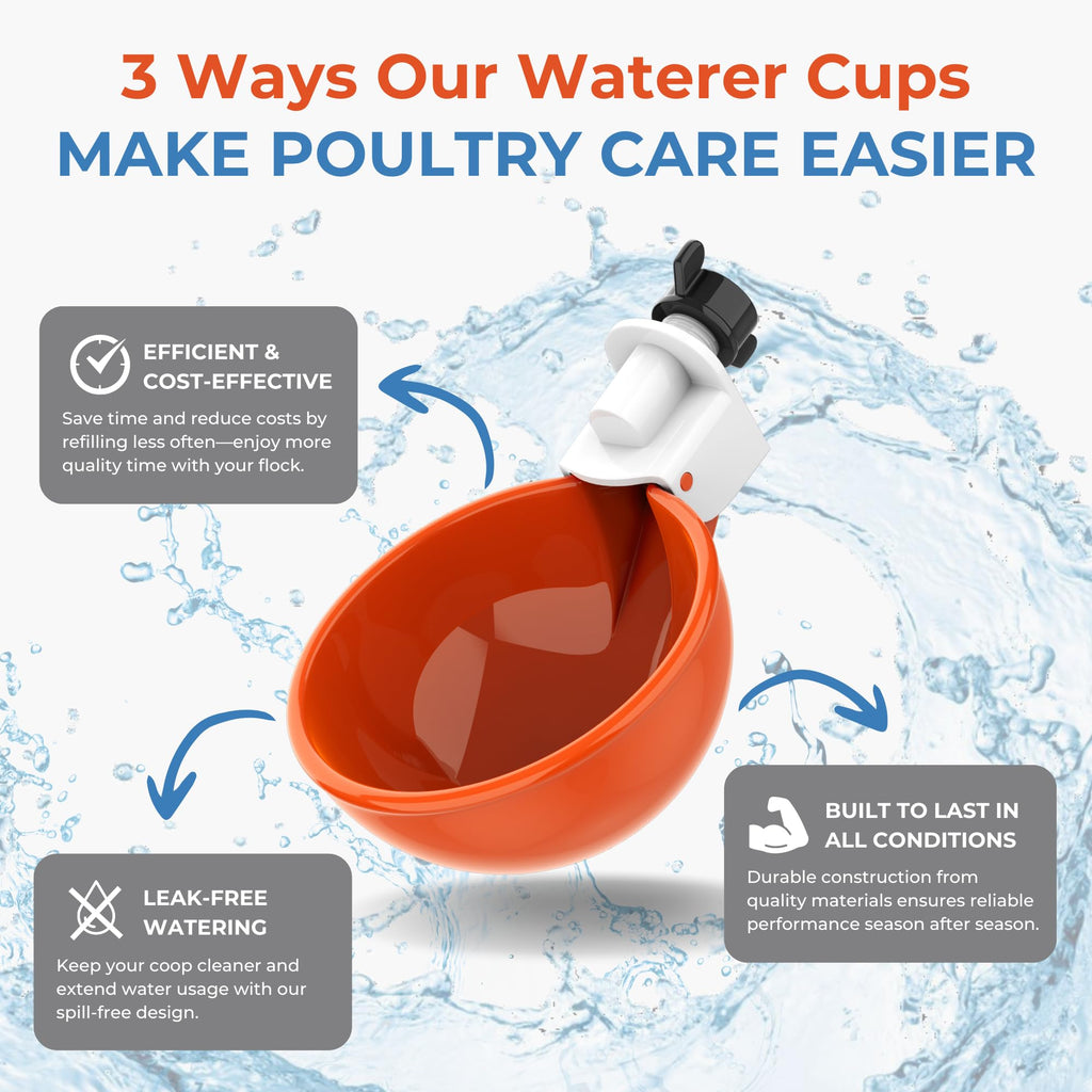 Large Automatic Chicken Waterer Cups 5-Pack K6675