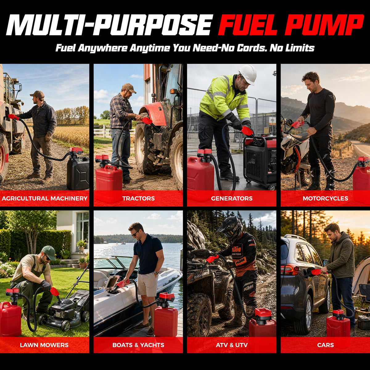Cordless Fuel Transfer Pump with Auto Stop & Hand-Trigger Nozzle P46590
