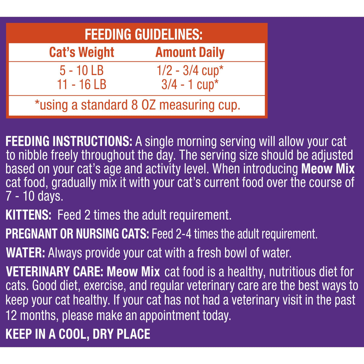 Dry Cat Food 18 oz Pouches F691