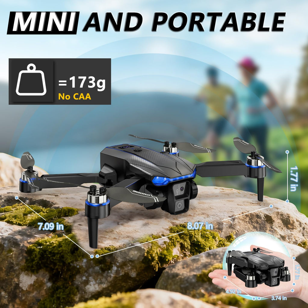 Foldable Mini FPV Drone with 1080P Camera, Carrying Case, 2 Batteries O71791