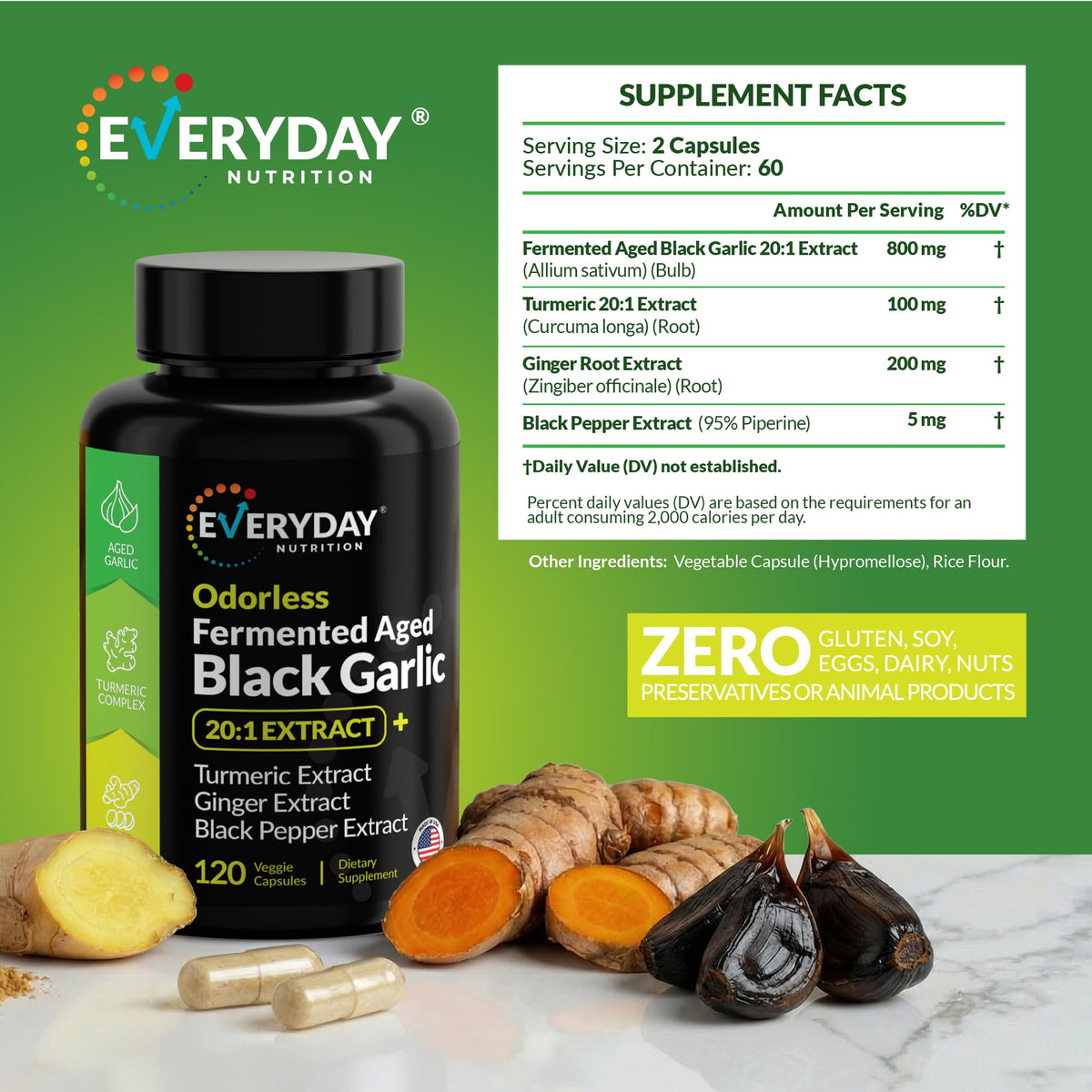 Black Garlic 120 Capsules V2312