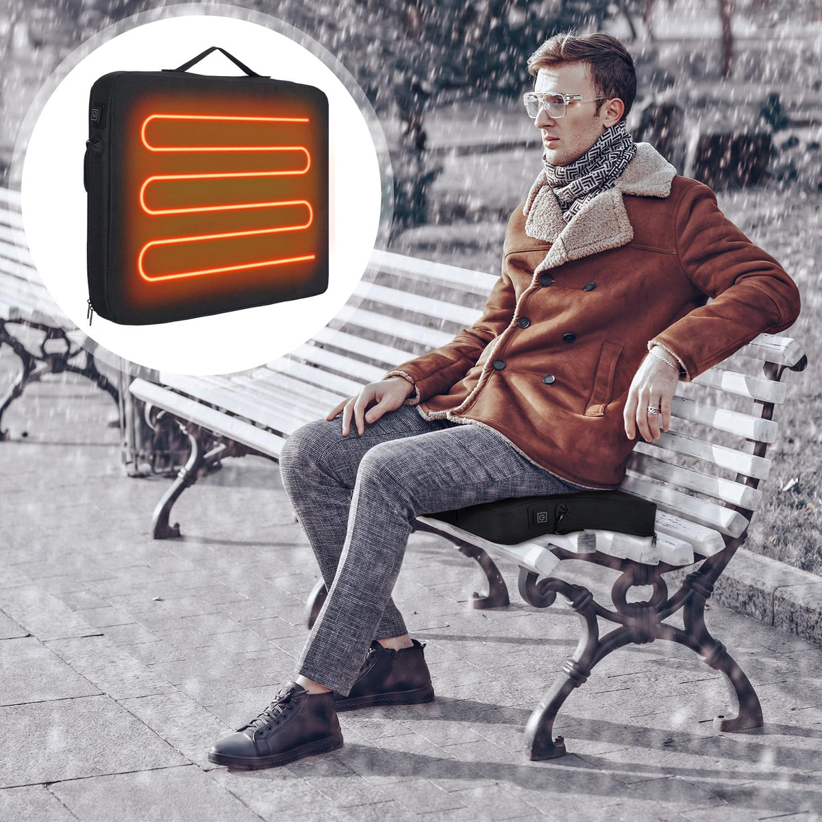 2 Pcs Portable Heated Seat Cushion E250