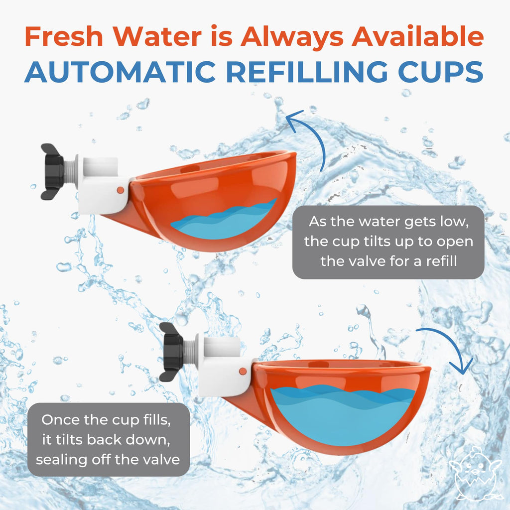 Large Automatic Chicken Waterer Cups 5-Pack K6675