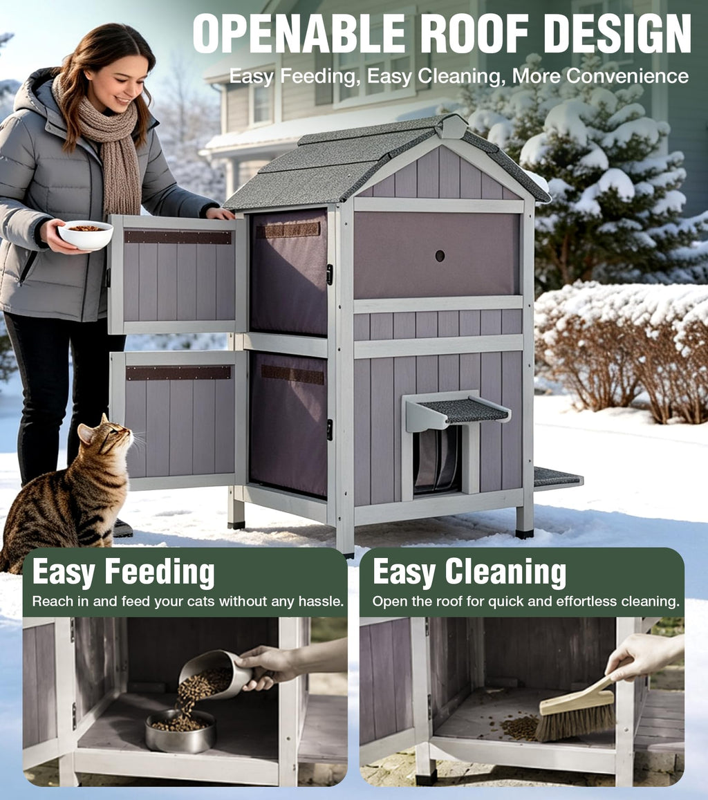 2-Level Weatherproof Cat House O768891