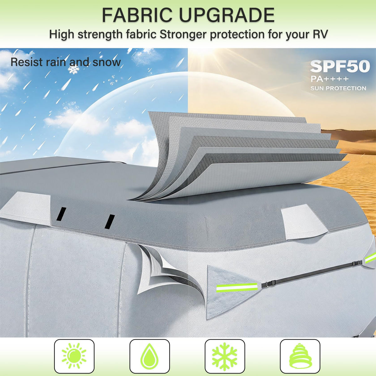 7 Layers Waterproof Fiberglass Travel Trailer Cover N96135