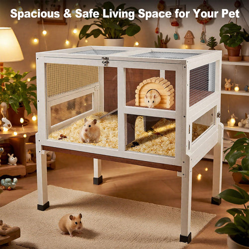 2-Story Wooden Small Animal Cage with Stand B97507