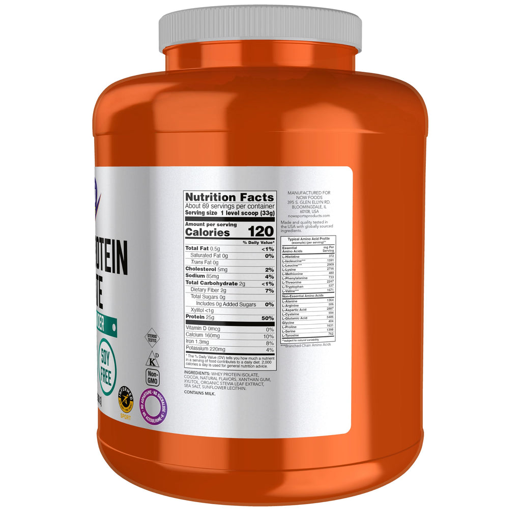 Whey Protein Isolate 25 g With BCAAs Chocolate 5 lbs X3072