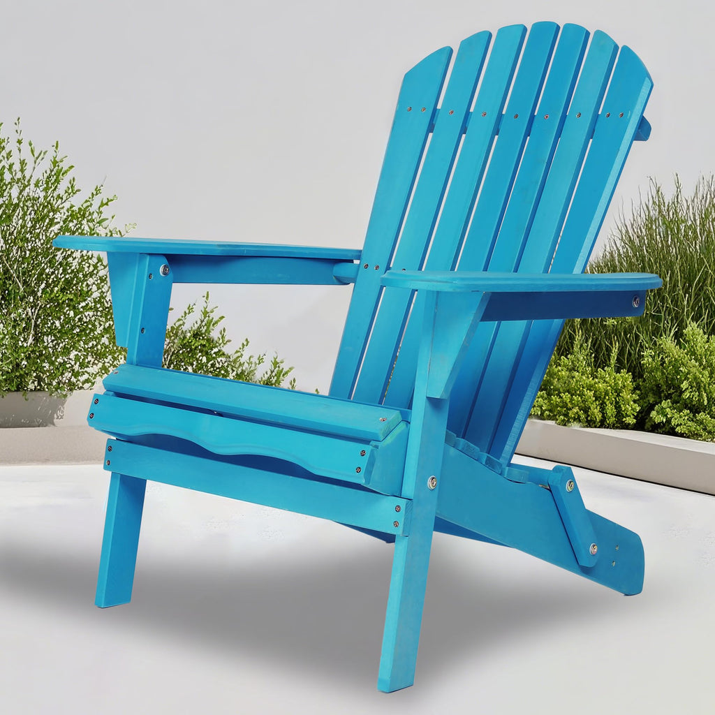 Wooden Folding Adirondack Chair Set of 2 Solid Cedar C568