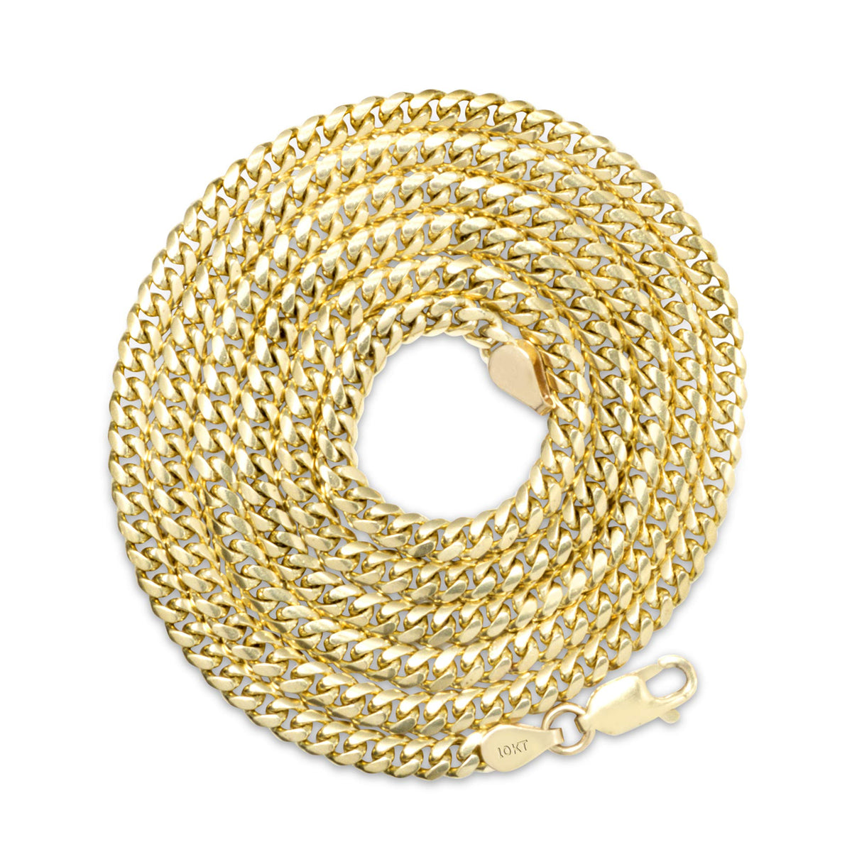 10k Yellow Gold Cuban Link Chain Necklace D7330