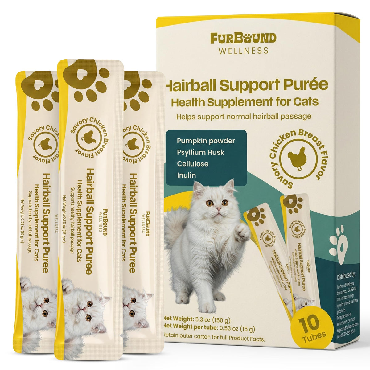 Cat Hairball Support Puree with Pumpkin Powder K483