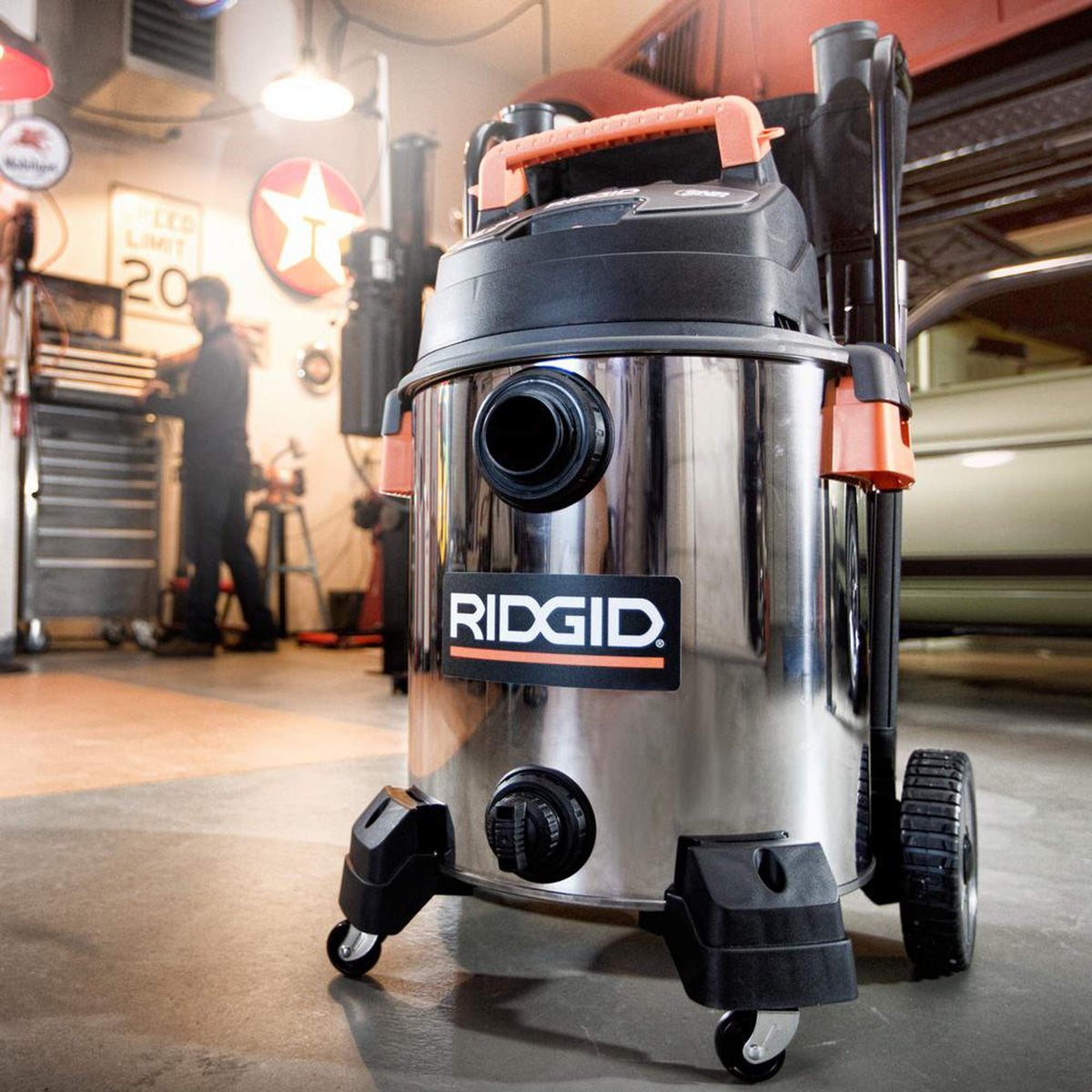 16 Gallon 6.5 Peak HP Stainless Steel Wet Dry Shop Vacuum B83484
