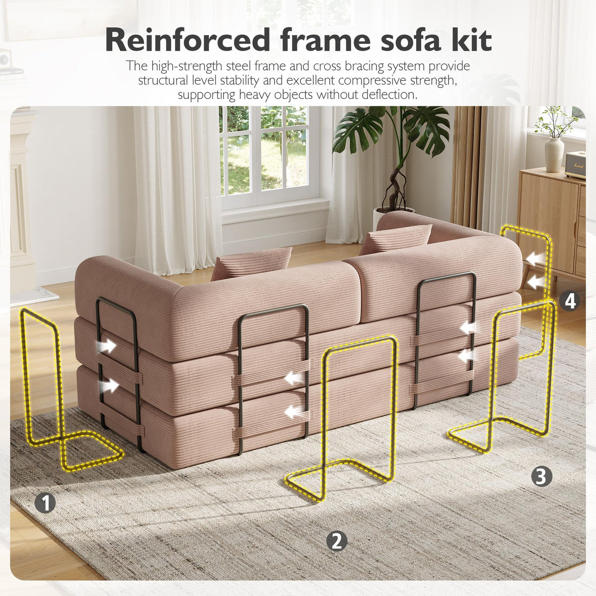 79in Boneless Convertible Futon Sofa Bed Queen U408832